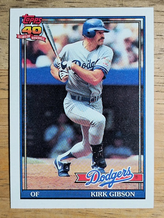 1991 Topps #490 Kirk Gibson