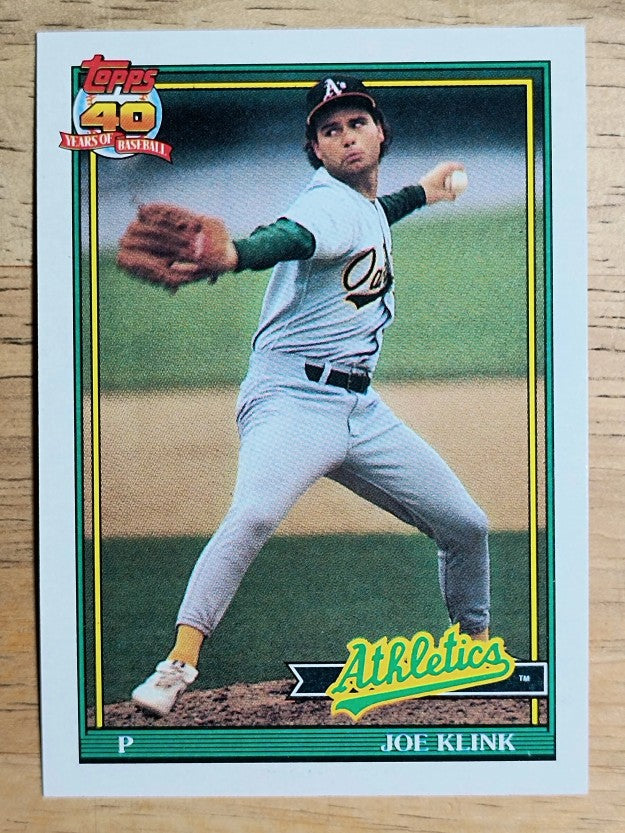 1991 Topps #553 Joe Klink