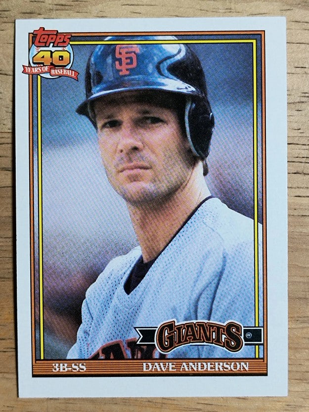 1991 Topps #572 Dave Anderson