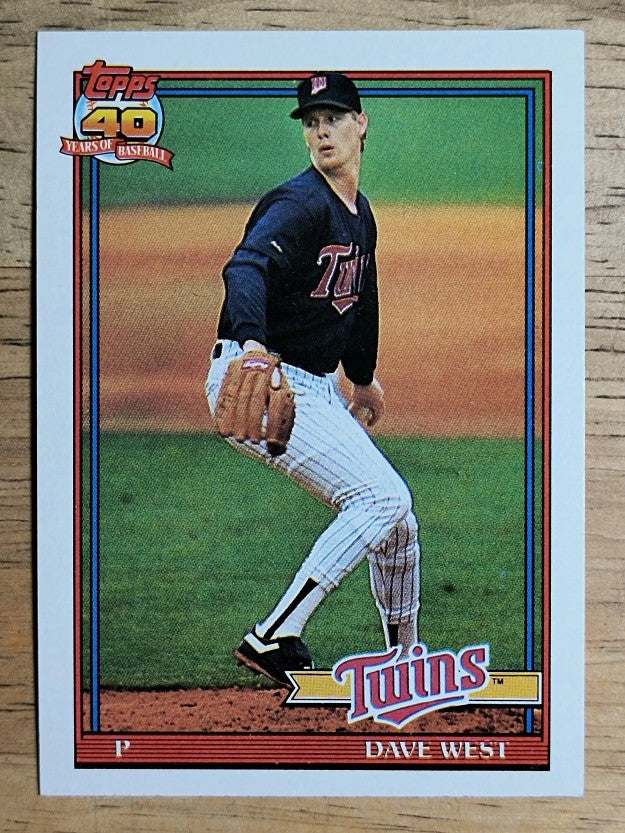 1991 Topps #578 Dave West