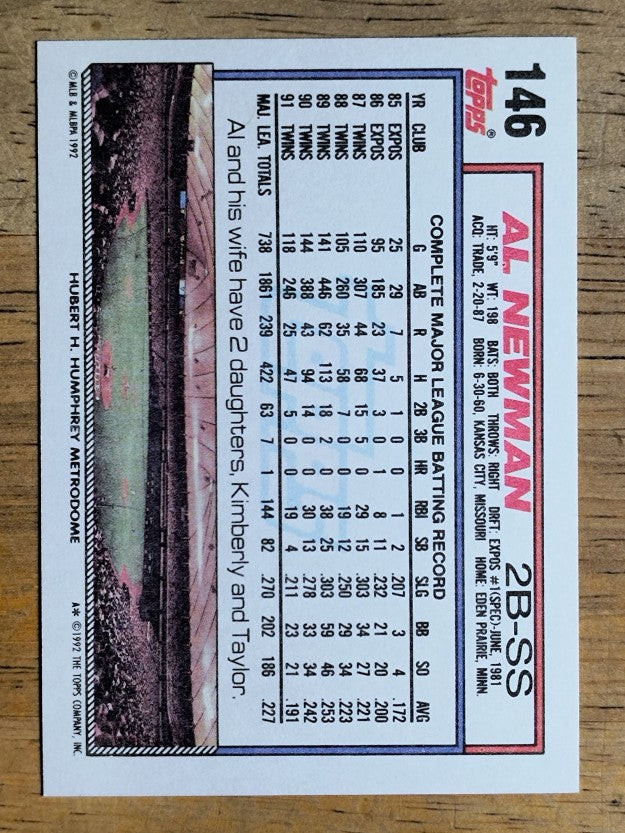 1992 Topps #146 Al Newman
