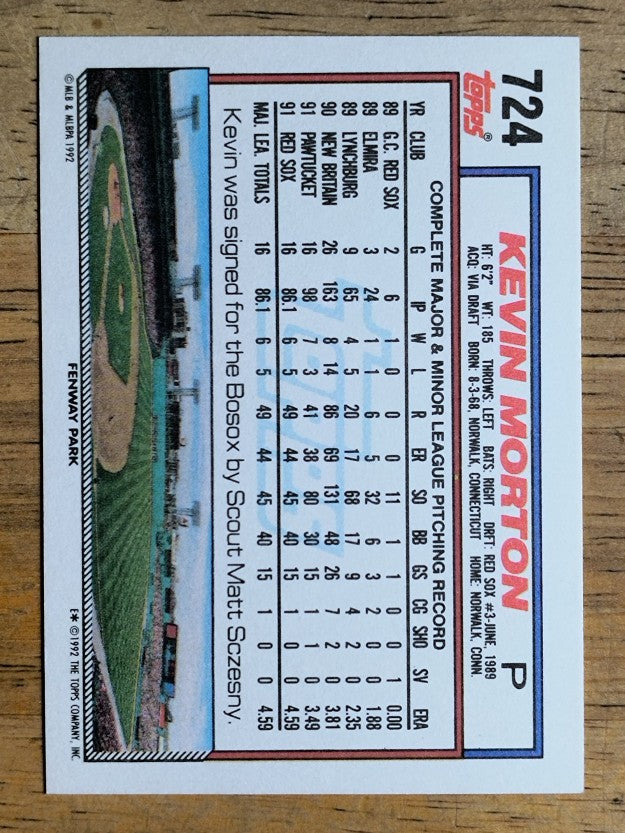 1992 Topps #724 Kevin Morton