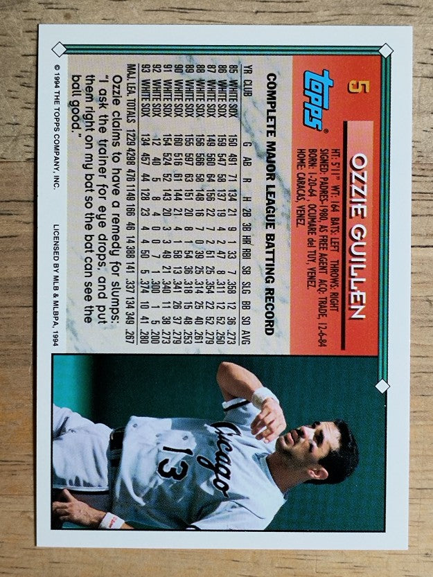 1994 Topps #5 Ozzie Guillen