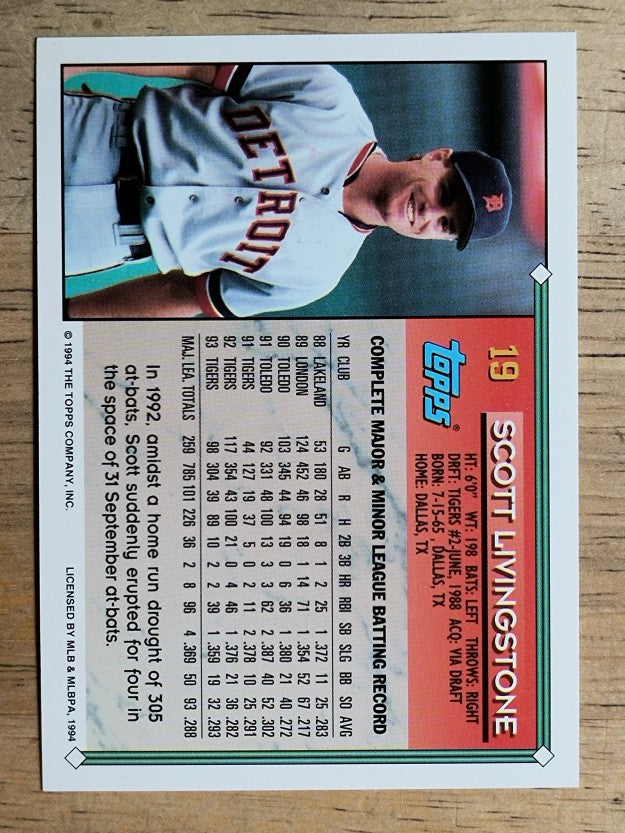 1994 Topps #19 Scott Livingstone