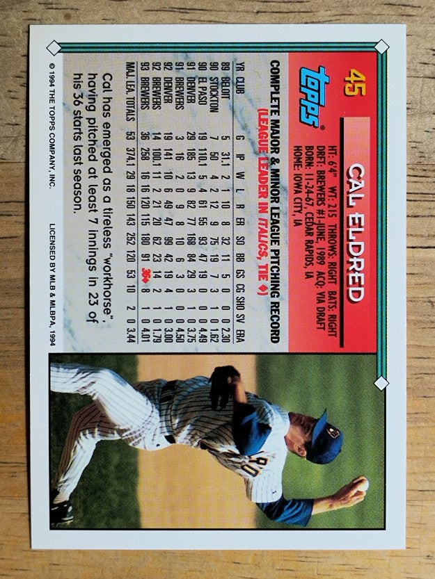 1994 Topps #45 Cal Eldred