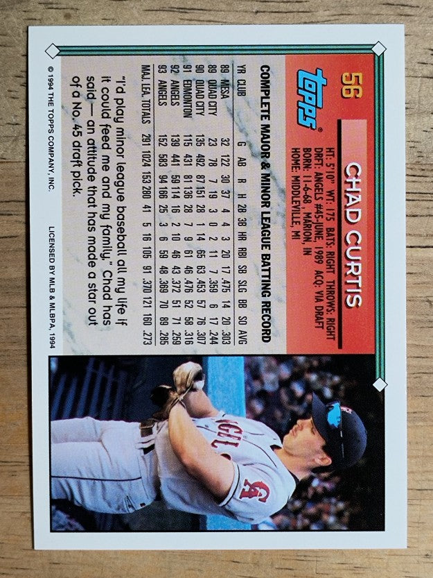1994 Topps #56 Chad Curtis