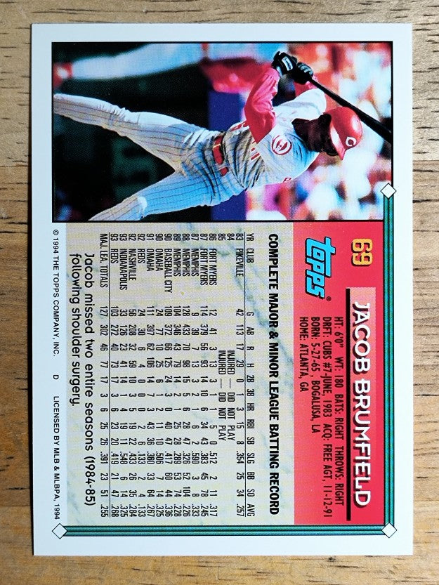 1994 Topps #69 Jacob Brumfield