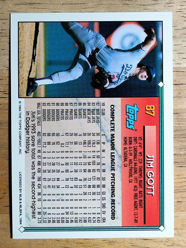 1994 Topps #87 Jim Gott