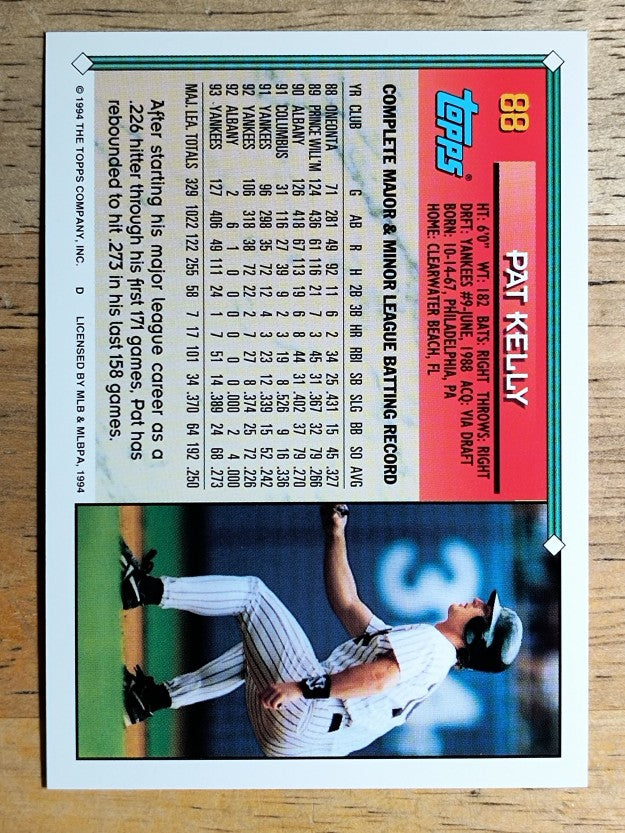 1994 Topps #88 Pat Kelly