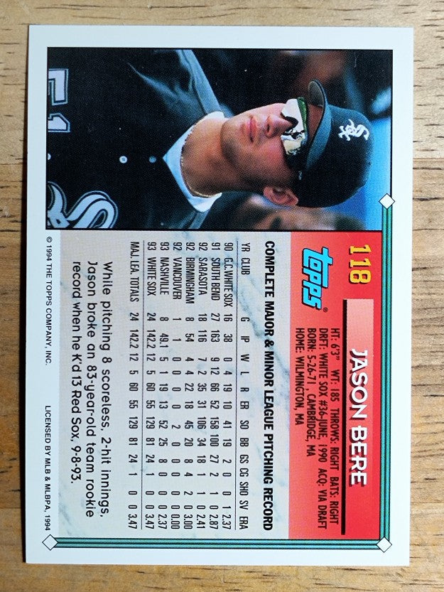 1994 Topps #118 Jason Bere