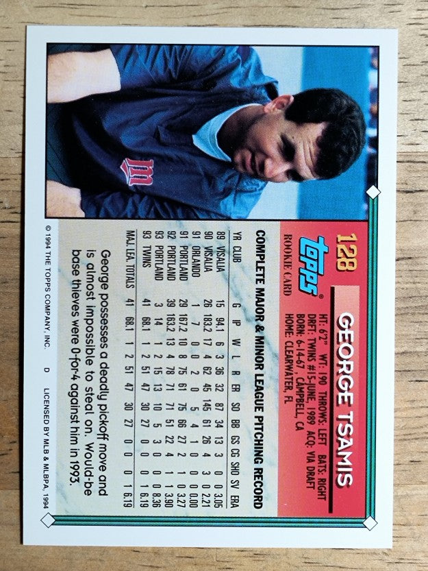 1994 Topps #128 George Tsamis