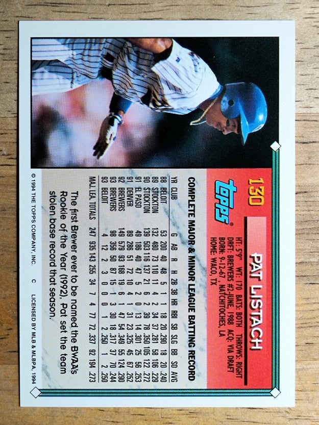 1994 Topps #130 Pat Listach