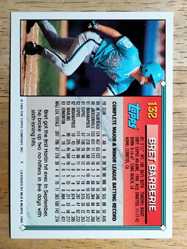 1994 Topps #132 Bret Barberie