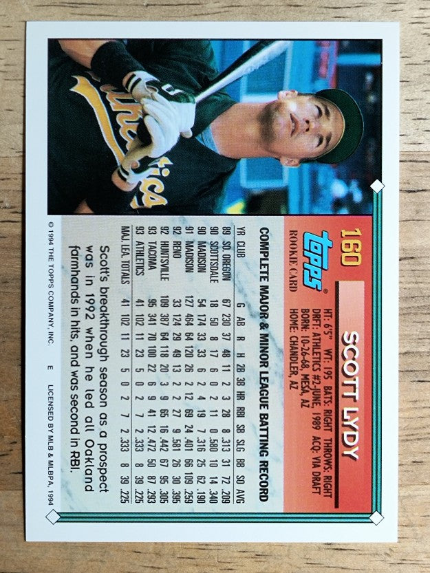 1994 Topps #160 Scott Lydy