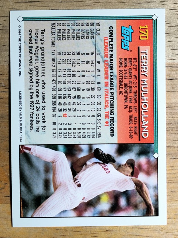 1994 Topps #170 Terry Mulholland