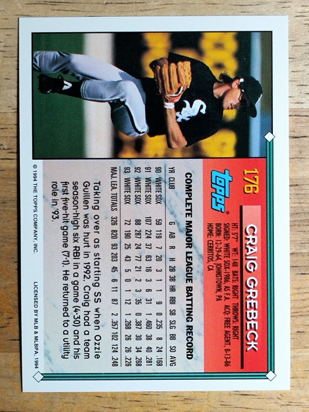 1994 Topps #176 Craig Grebeck