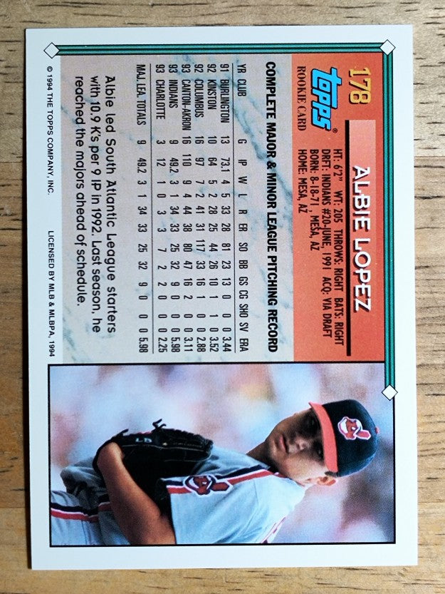 1994 Topps #178 Albie Lopez