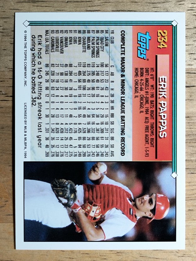 1994 Topps #234 Eric Pappas