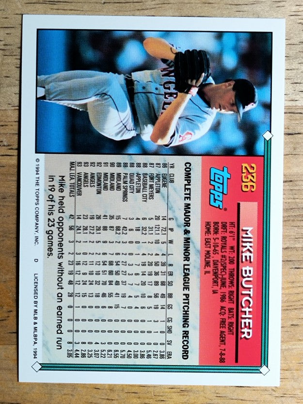 1994 Topps #236 Mike Butcher