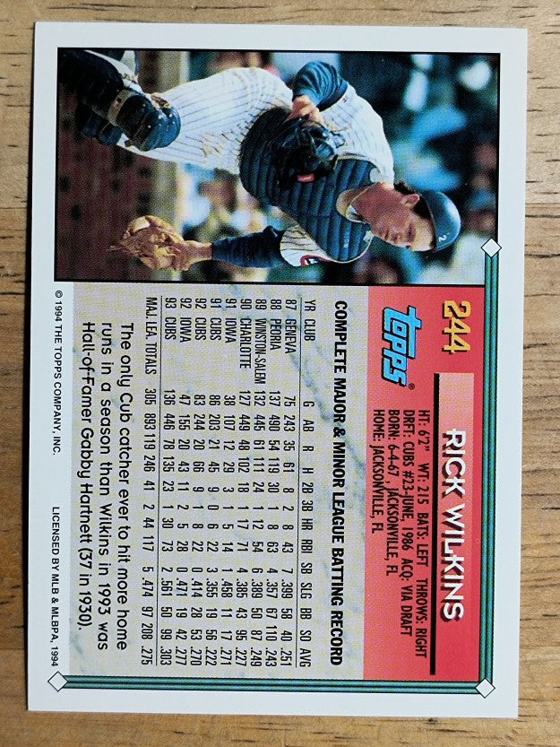 1994 Topps #244 Rick Wilkins