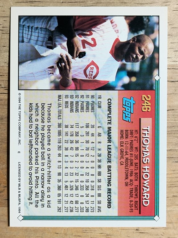 1994 Topps #246 Thomas Howard