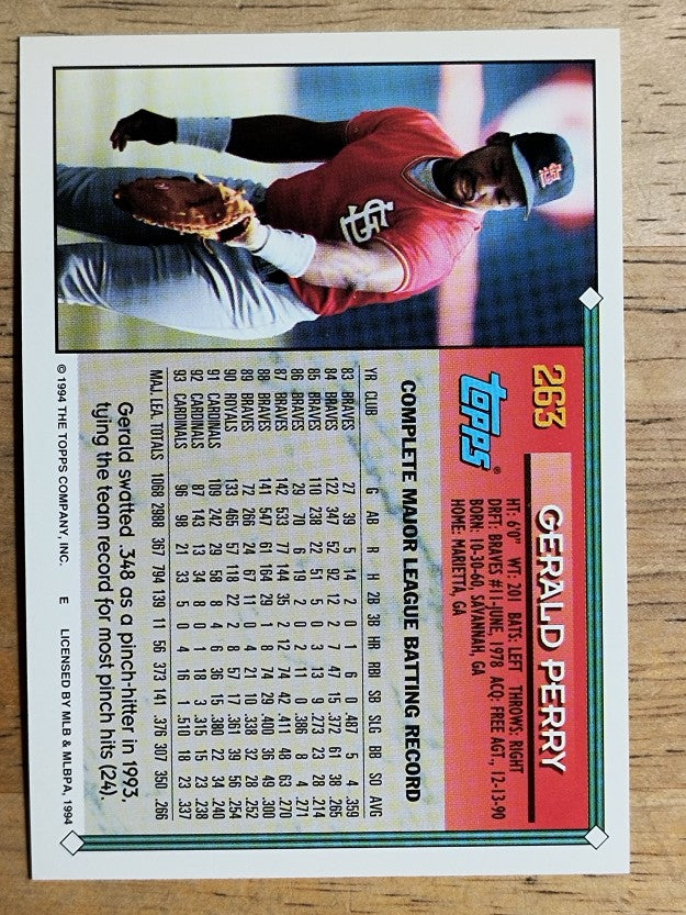 1994 Topps #263 Gerald Perry