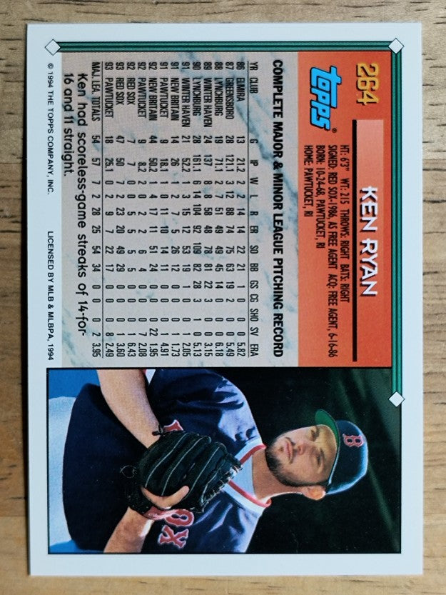 1994 Topps #264 Ken Ryan