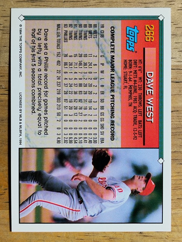 1994 Topps #266 Dave West