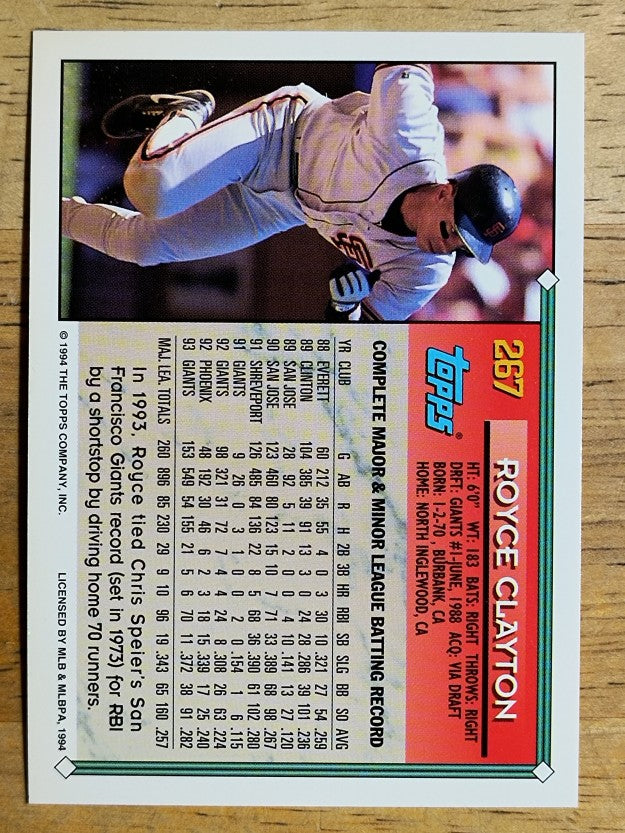 1994 Topps #267 Royce Clayton