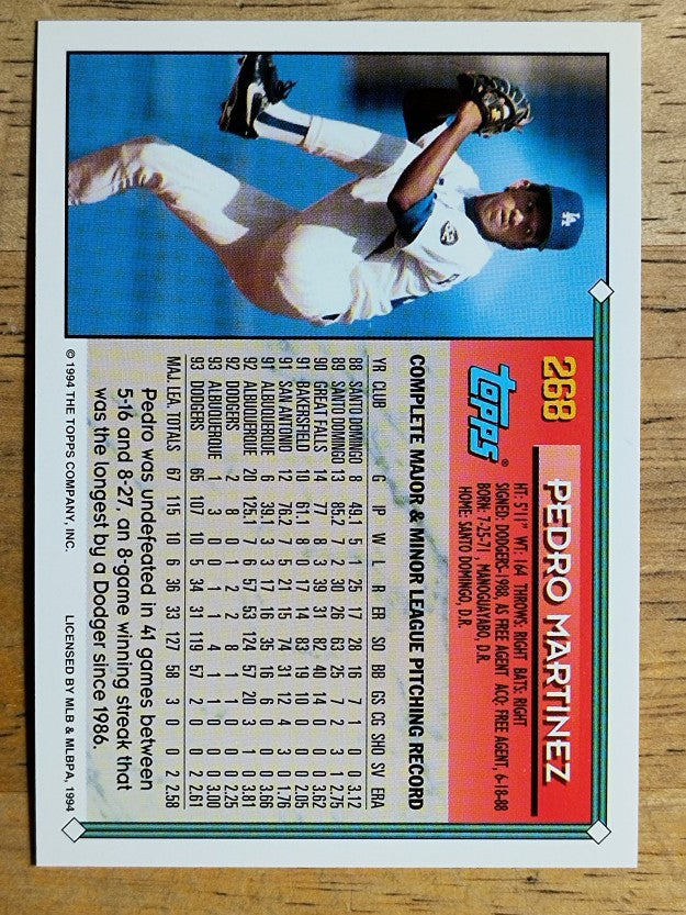 1994 Topps #268 Pedro Martinez