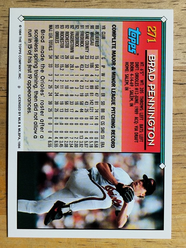 1994 Topps #271 Brad Pennington