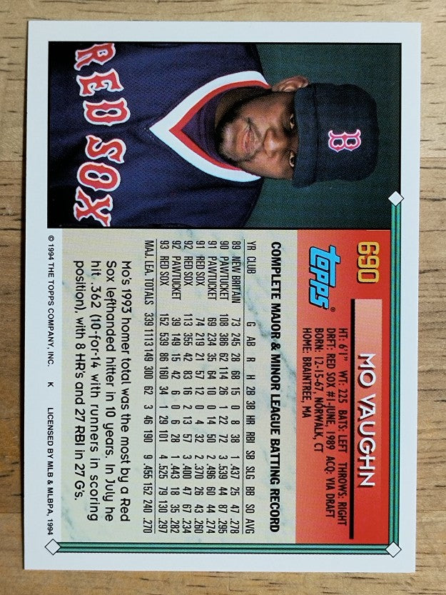 1994 Topps #690 Mo Vaughn