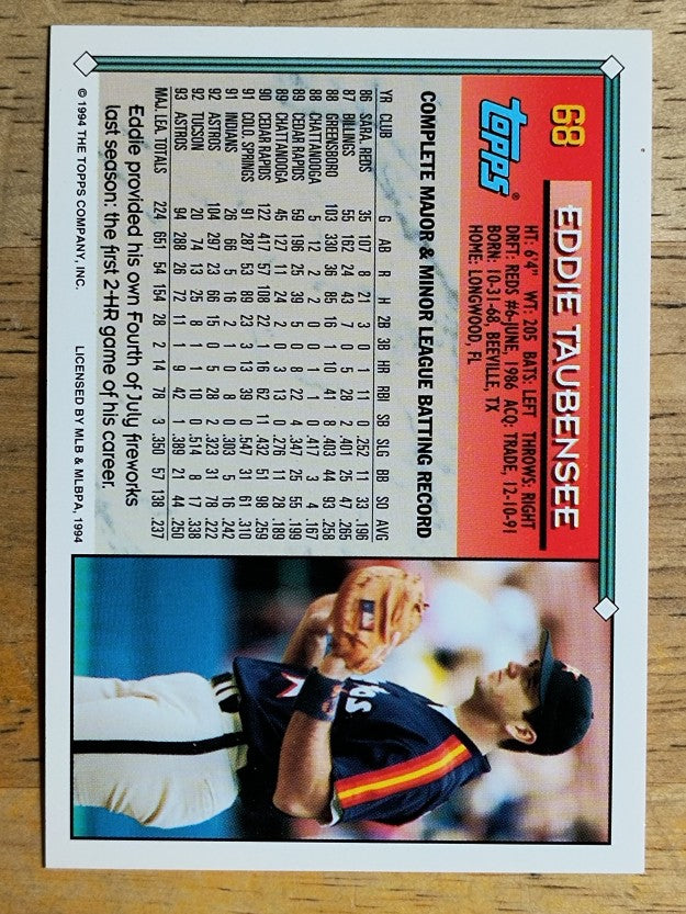 1994 Topps Gold #68 Eddie Taubensee