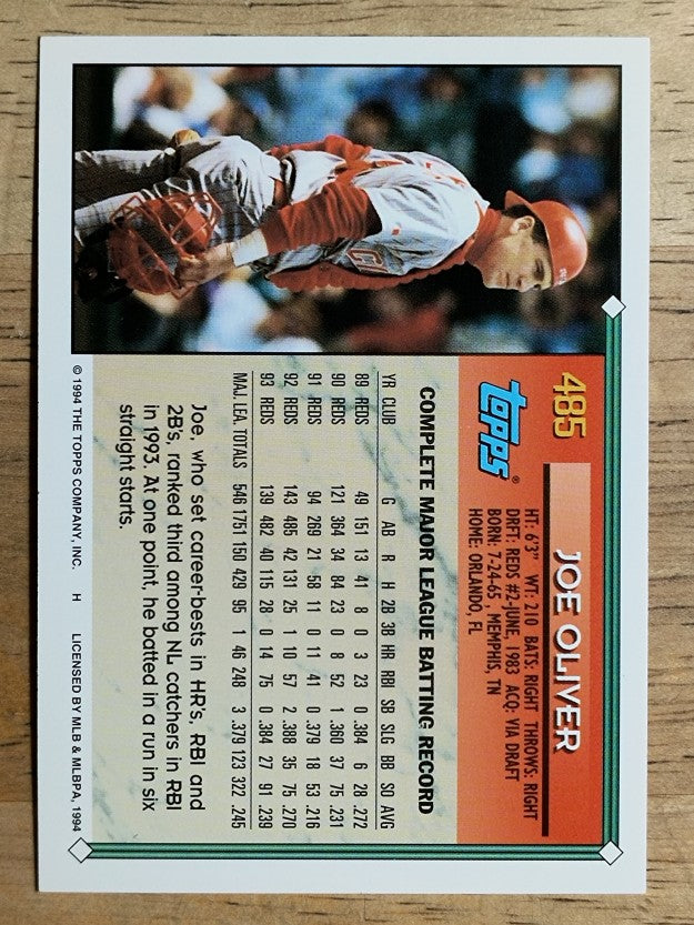 1994 Topps Gold #485 Joe Oliver