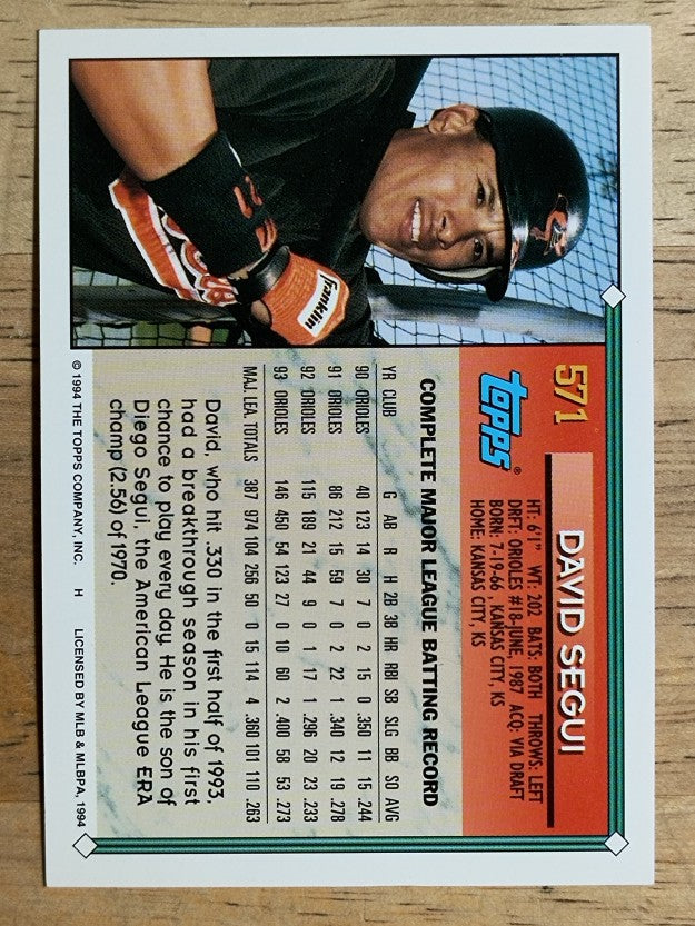 1994 Topps Gold #571 David Segui