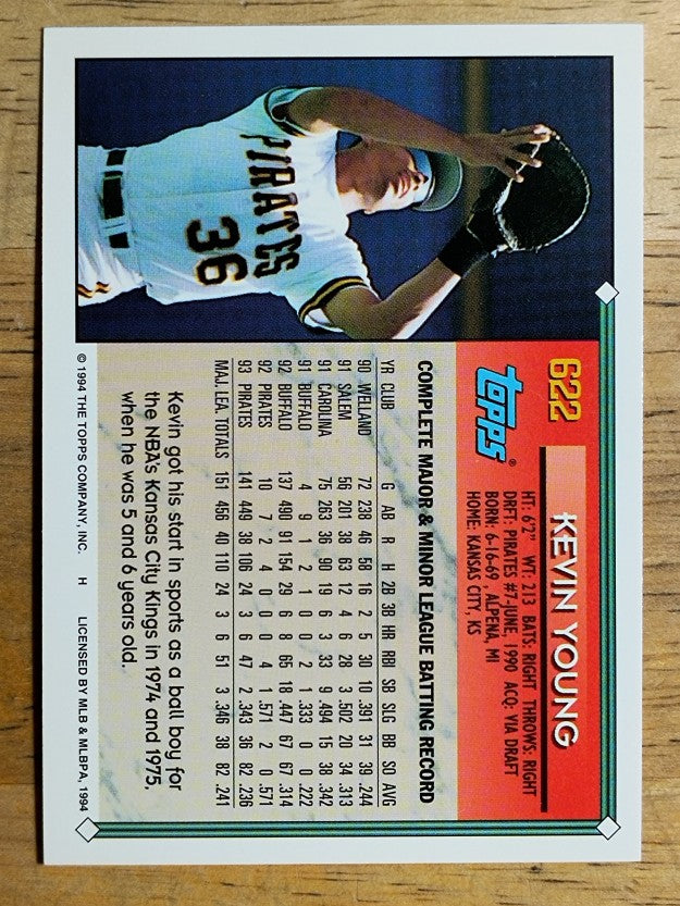 1994 Topps Gold #622 Kevin Young