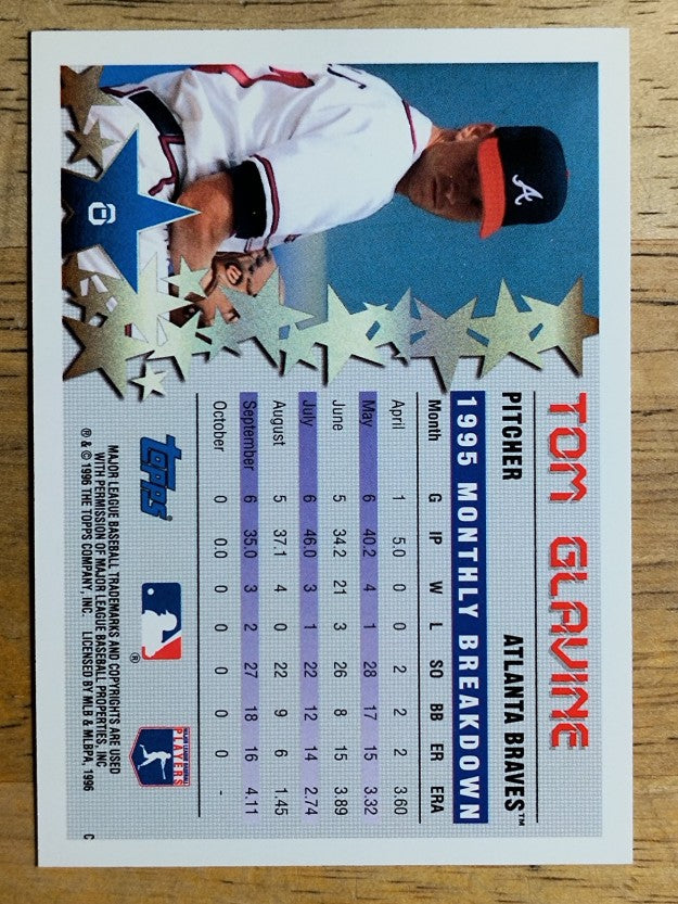 1996 Topps #8 Tom Glavine STP