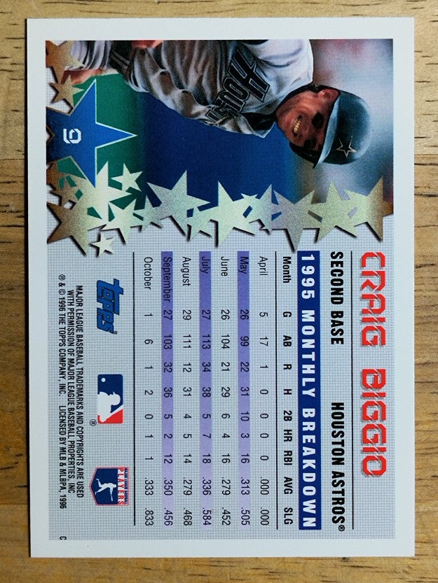 1996 Topps #9 Craig Biggio STP