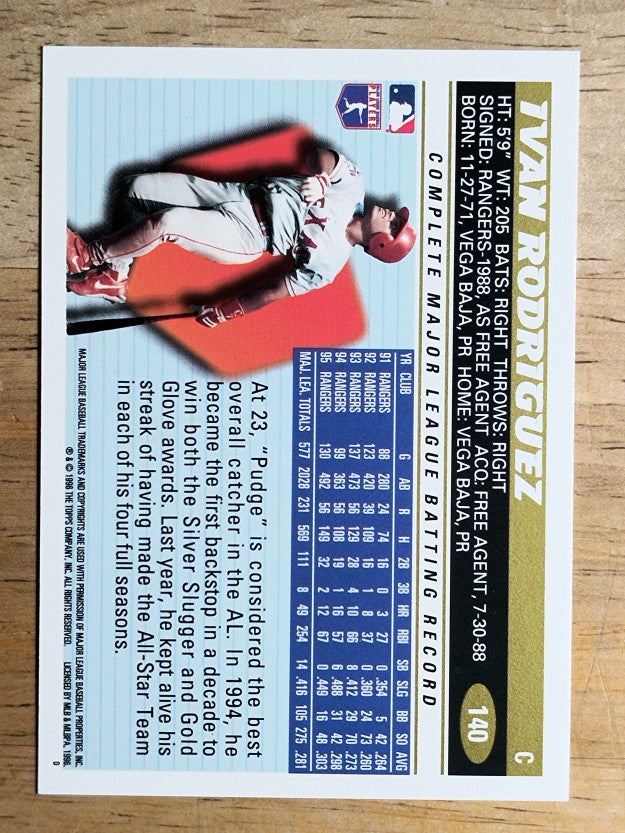 1996 Topps #140 Ivan Rodriguez