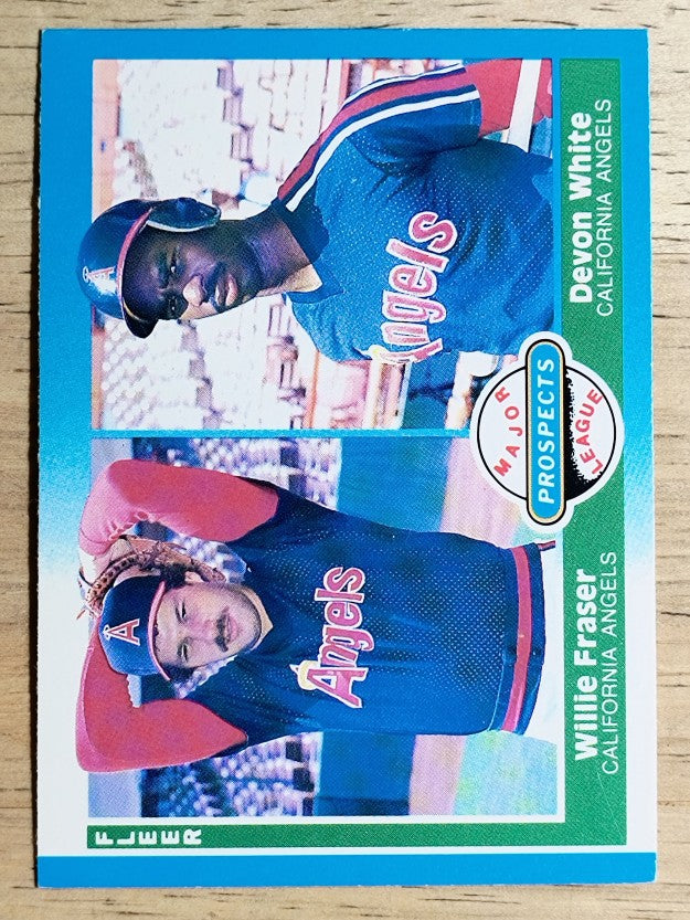 1987 Fleer #646 Devon White RC/Willie Fraser RC