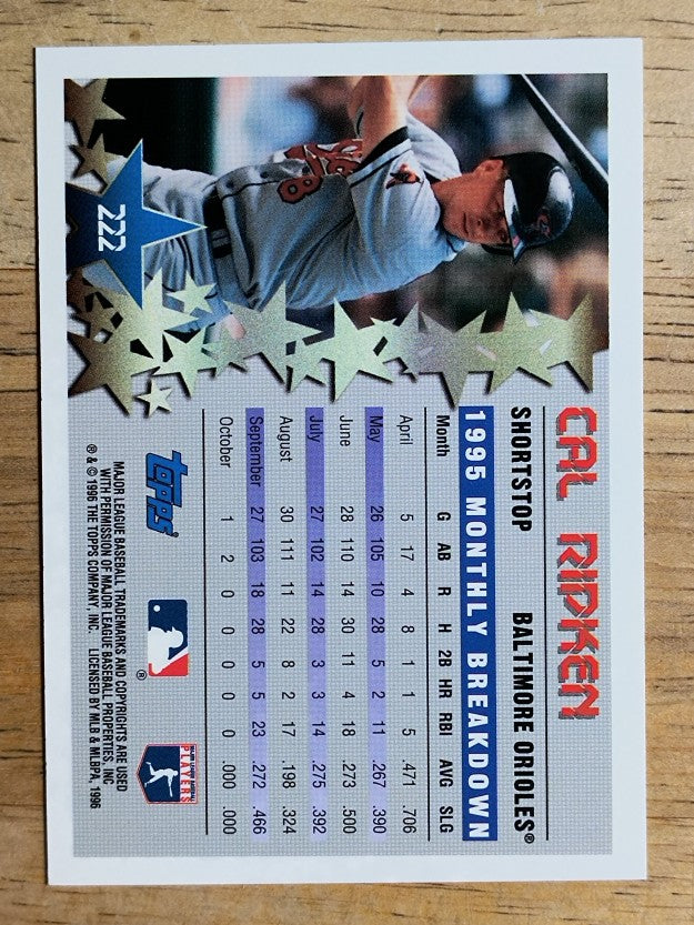 1996 Topps #222 Cal Ripken STP
