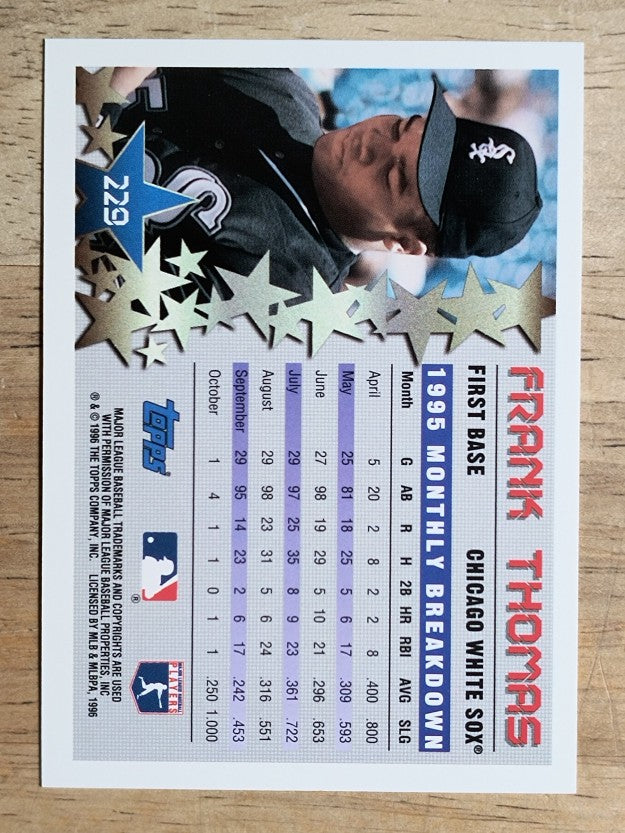 1996 Topps #229 Frank Thomas STP