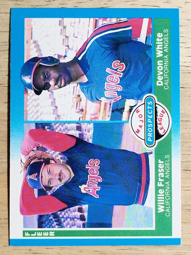 1987 Fleer #646 Devon White RC/Willie Fraser RC