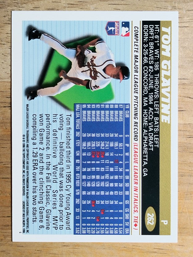 1996 Topps #262 Tom Glavine