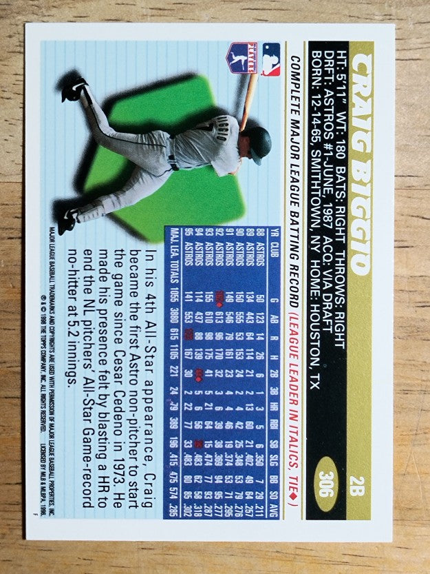 1996 Topps #306 Craig Biggio