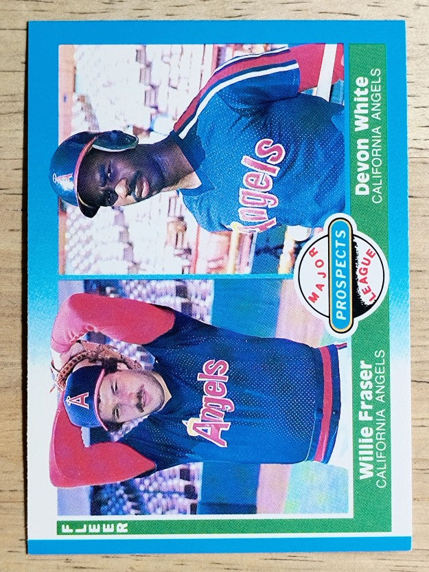 1987 Fleer #646 Devon White RC/Willie Fraser RC