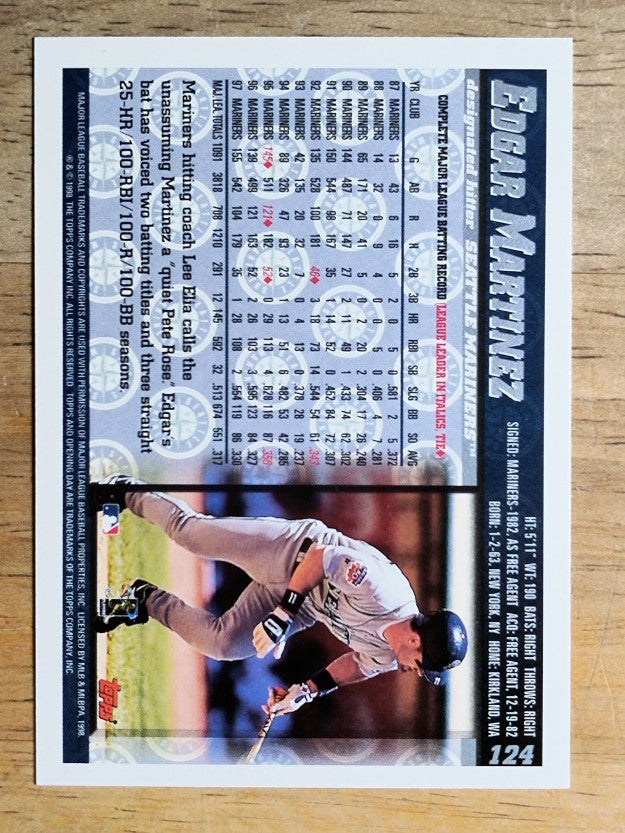 1998 Topps Opening Day #124 Edgar Martinez