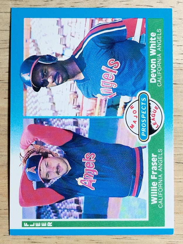 1987 Fleer #646 Devon White RC/Willie Fraser RC