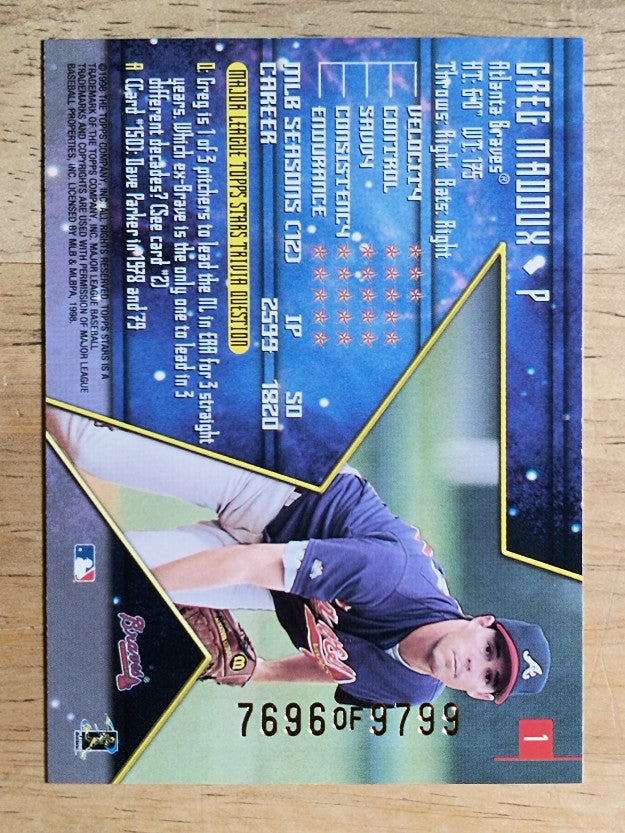 1998 Topps Stars #1 Greg Maddux