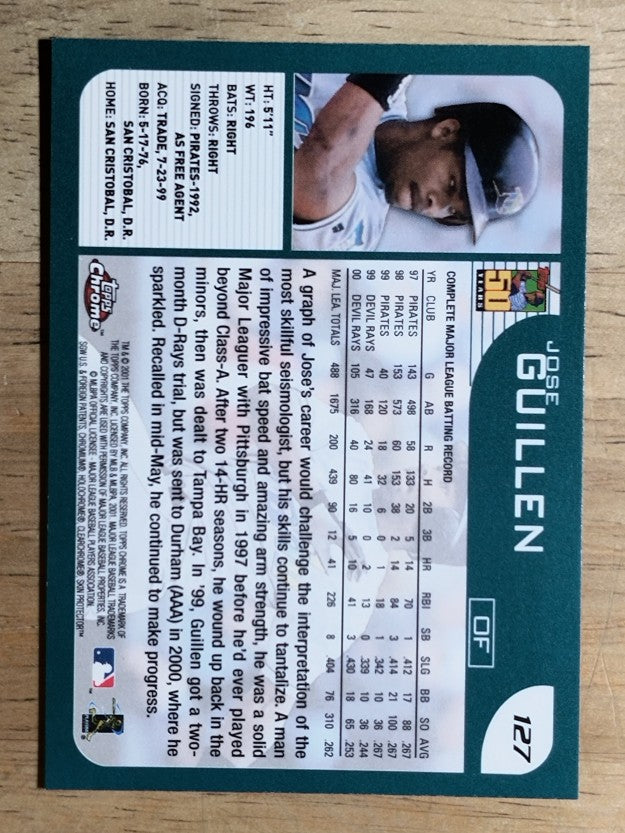 2001 Topps Chrome #127 Jose Guillen